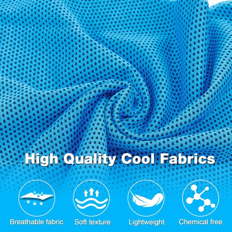 MENOLY 30 Packs Cooling Towels Bulk Cooling Towels for Neck and Face Gym Workout Cooling Neck Rags for Sports Yoga Soft Microfiber Breathable Sweat Rags for Hiking Running Fitness - Image 3